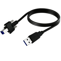 Cable USB de Cobre con Tornillos, Versión USB 3.0, Velocidad de 5 Gbps, Adaptador USB-A a USB-B para Transferencia de Datos, Impresoras, Discos Duros, Computadoras
