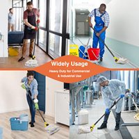Remplacement commercial de tête de vadrouille robuste jaune blanc pour le nettoyage des sols recharge de têtes de ficelle en bout de coton industriel humide