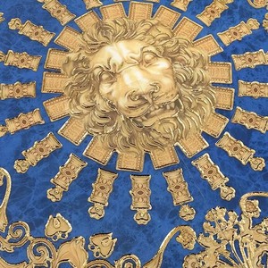 Sang trọng vàng-mạ sư tử đầu sàn sàn gỗ gạch màu xanh Thảm gạch cho biệt thự nền tường hiên tùy biến firebrick - Product Image 4