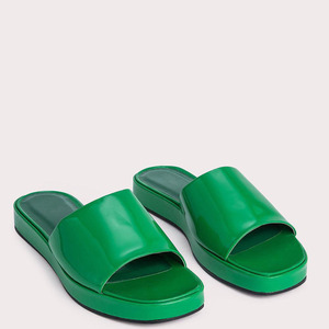 Sandales plates d'été pour femmes en cuir PU, antidérapantes, respirantes, confortables, style plage - Product Image 1
