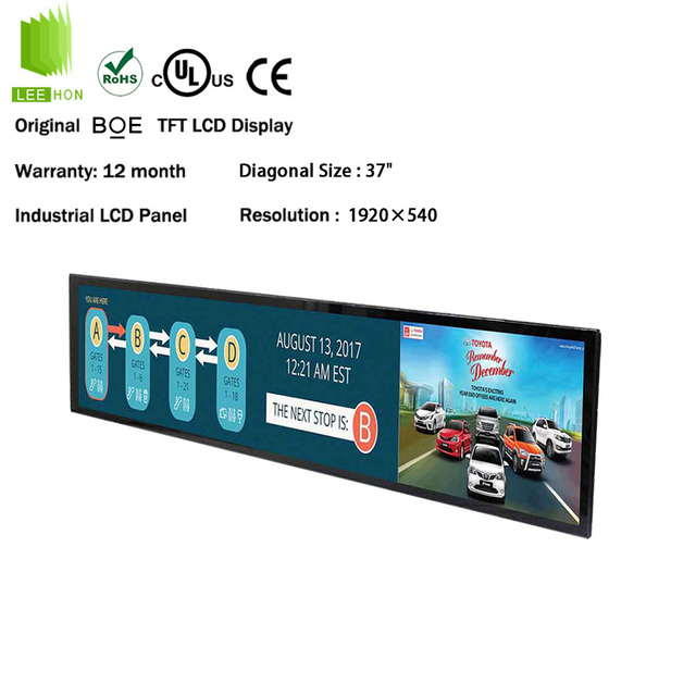 BOE 37" 1920x540 LCD Screen DV370FBM-N10 Ultra-wide Stretched Bar Panel 37 Inch LCD Display
