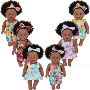 12 Inch Soft Vinyl African Black <b>Doll</b> Afro Hairstyle Princess Dress Children <b>Play</b> Toy Wholesale - Product Image 1