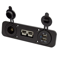 Konektor Surya Daya Tinggi Flush Mount + Soket Pengisi Daya USB Ganda 4.2A dengan Panel Sakelar Sentuh + Voltmeter + Soket Pemantik Rokok
