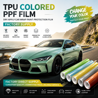 Película de Protección de Pintura (PPF) de TPU de Color, Aplicación en Seco, para Envoltura de Automóviles, Suministro de Fábrica