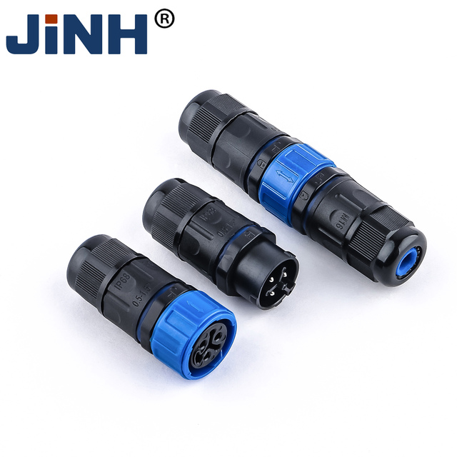 Outdoor 2P/3P Male and Female Plug-in Snap Lock Quick Connect Screw Type IP68 Waterproof Connector