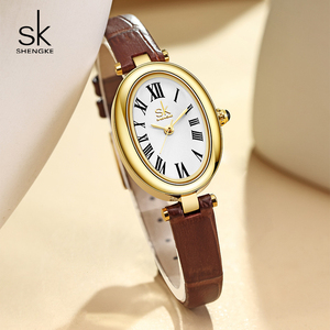 Reloj de Pulsera para Mujer con Esfera Ovalada Minimalista, Diseño Premium en Forma de Bañera, Correa de Cuero, Resistente al Agua, Reloj de Cuarzo - Product Image 6