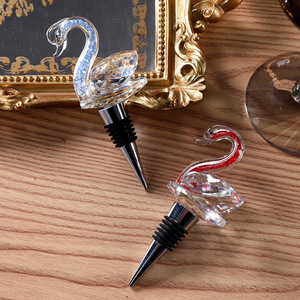 Bouchon de bouteille de vin en cristal Swan, décoration pour la maison - Product Image 5