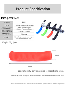 RA140 <span class=keywords><strong>MTB</strong></span> silicona antideslizante manga carretera plegable bicicleta freno palanca Protector botas bicicleta freno palanca cubierta - Product Image 5