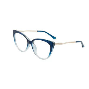 新しいファッションTR90 + メタルライトミラー猫目ブルーライトブロック読書メガネクラシック透明レッドバタフライメタルスプリングレッグ - Product Image 3