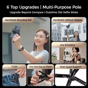 Trípode para selfies, trípode de viaje, soporte multiusos resistente de aleación de aluminio para teléfono móvil, para vlog, teléfonos inteligentes, grabaciones de vídeo de viaje, <span class=keywords><strong>turismo</strong></span> - Product Image 2