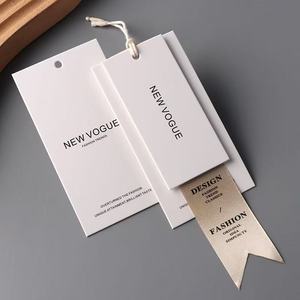 Custom Reversible Eco-Friendly Paper Hang Tags with Printed Logo for Hair Extensions and Garment <strong>Labels</strong> (Round/Square Options) - Product Image 1