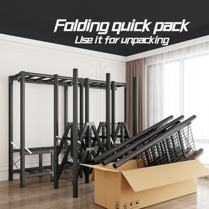 Armoire en tissu simple et moderne pour chambre à coucher domestique Armoire <span class=keywords><strong>de</strong></span> rangement en métal avec <span class=keywords><strong>renfort</strong></span> <span class=keywords><strong>de</strong></span> tuyaux en acier pour salles <span class=keywords><strong>de</strong></span> location - Product Image 2