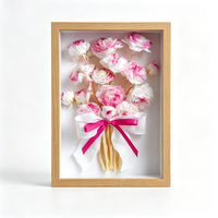 Échantillon Gratuit : Cadre Boîte à Ombre en Bois Massif pour Fleurs Séchées 3D, Fait Main, Décoration Maison, Cadeau Mariage Anniversaire