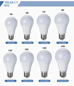 2700k-6500k alluminio impermeabile plastica elettrica A forma di lampadina led E27 B22 lampadina lampadine e tubi