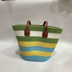 Sac à bandoulière tressé décontracté grande capacité pour femme avec fermeture éclair – Nouveauté tendance pour les vacances à la plage - Product Image 2