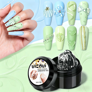 <span class=keywords><strong>Gel</strong></span> UV Adhésif Solide 5ml pour Ongles, Sans Coulissement, <span class=keywords><strong>Gel</strong></span> de Modelage Longue Durée pour Extension d'Ongles à Presser, <span class=keywords><strong>Manucure</strong></span> DIY, Colle Diamant - Product Image 1