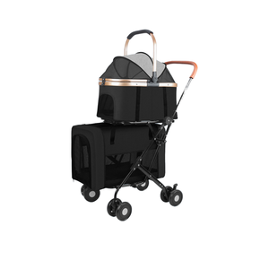 क्रॉस-बॉर्डर सार्वभौमिक बड़े स्थान को अलग करने योग्य फोल्डेबल चार पहिया पर्यावरण अनुकूल पालतू ट्रॉली बटन बंद हवाई जहाज संगत - Product Image 3