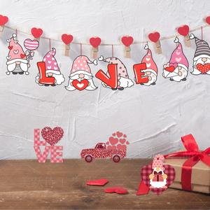 Juego de Adornos Colgantes de Corazón de Amor de San Valentín, Decoración Romántica para Ella y Él, Recuerdos de Fiesta de Aniversario de Bodas, Suministros de Decoración para <span class=keywords><strong>el</strong></span> Hogar - Product Image 4