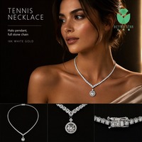 Collier pendentif goutte d'eau de luxe pour femme Better Star en or blanc 18 carats avec diamant de laboratoire rond certifié IGI