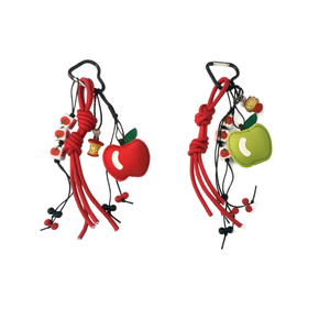 Porte-clés de la série Apple, pendentif pomme rouge et verte, breloque, accessoire de mode - Product Image 2