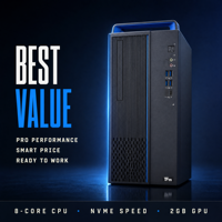 Desktop Bisnis Hygon 3350 3.0GHz 16GB RAM 256G NVME SSD 2GB Kartu Grafis Diskrit Set Lengkap Dengan Monitor