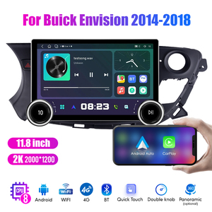 Buick Envision 11.8-2014 için 2018 inç araba radyo elmas 2K QLED ekran 2Din araba android müzik seti araç DVD oynatıcı oyuncu Carplay DSP - Product Image 3