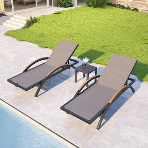 <span class=keywords><strong>Lit</strong></span> de repos en bambou pour l'extérieur et chaise de plage décontractée pour maison d'hôtes, balcon, cour, véranda, bord de mer, parc aquatique, piscine - Product Image 2