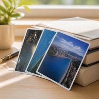 Impression de cartes postales personnalisées, cartes postales photo avec bordure blanche pour le tourisme, souvenirs de voyage, OEM, vente en gros, faible MOQ, usine