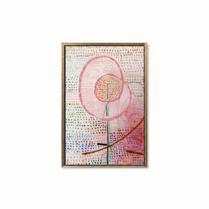 Paul Klee 'Blossoming' Printed <b>Canvas</b>: <b>Abstract</b> Pink Decor,GOLD FRAMED <b>CANVAS</b> - Product Image 2