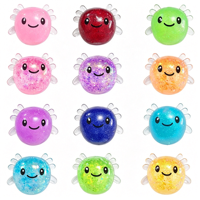 Jouet Squishy Axolotl Pailleté en Sucre de Malt, Jouet Anti-Stress Doux à Presser, Cadeau de Fête pour Enfants