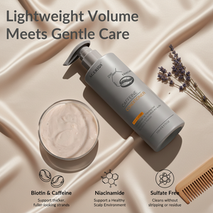 แชมพูและครีมนวดผมสูตรปราศจาก<span class=keywords><strong>ซัลเฟต</strong></span> คาเฟอีน และซิงค์ ป้องกันผมร่วง ลด DHT และบำรุงรากผม สำหรับผู้ชายและผู้หญิง - Product Image 4