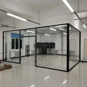 Guangdong manufacturer clear tempered glass low iron toughened glass for office partition