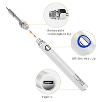 Puissance 8~10 Watts Température réglable 620 ℉ ~840 ℉   Kit d'outils de fer à souder électronique sans fil rechargeable mini USB
