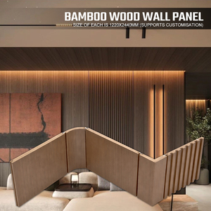 Pannello Murale in Legno di Bambù Tutto-in-Uno, Progetto Personalizzato per Villa di Lusso e Hotel, Design d'<span class=keywords><strong>Interni</strong></span> 3D per Tutta la Casa - Product Image 1