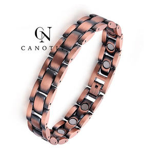 건강 에너지 여성 남성 보석 황동 커프 아연 합금 팔찌 혜택 치유 요법 순수 구리 자기 팔찌 - Product Image 6