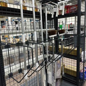 Bán lẻ/OEM/ODM W45 * D5 * h41.5 (cm) sơn tĩnh điện D-hình bán lẻ kệ chia màu xám đen hiển thị móc cho dây thanh kệ - Product Image 5