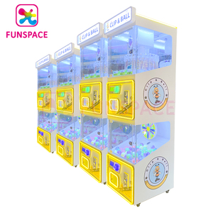 Funspace monnayeur 2 en 1 mini pince à prix 24 clips et machine de jeu cadeau capsule ball pour Game Center - Product Image 6