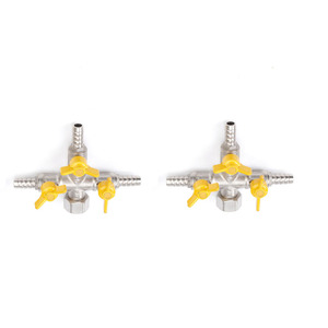 Connecteur de compteur de gaz à 4 points de type personnalisé, <span class=keywords><strong>vanne</strong></span> en laiton à 3 voies, 1 entrée 2 sorties, <span class=keywords><strong>vanne</strong></span> de gaz pour cuisinière à gaz - Product Image 2