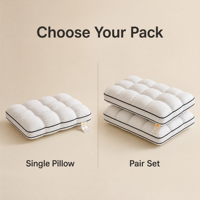 Coussin de lit matelassé French Cloud Bread Pillow, très moelleux, 48x74cm, garnissage en fibres de polyester 10-13cm, blanc, jaune, gris, lot de 1 coussin individuel