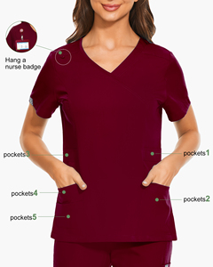 Médico Enfermería Jogger Scrubs Touchhealthy Enfermería Hospital Uniforme Mujer Top Scrub Traje Scrubs Uniformes Conjuntos - Product Image 3