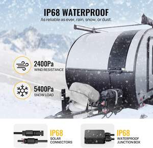 Pannello Solare Flessibile a Film Sottile AISmartlink 100W, il Pannello Solare Più Flessibile Anti-Ombreggiamento con Nastro per Facile Installazione - Product Image 3