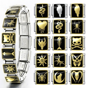 Pulsera Modular de Acero Inoxidable Estilo Gótico Punk Italiano con Forma de Animal, Multifuncional, DIY, Ensamblaje Libre - Product Image 1