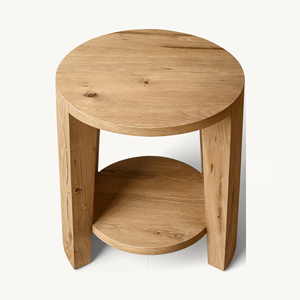 Meubles ronds <span class=keywords><strong>de</strong></span> <span class=keywords><strong>salon</strong></span> <span class=keywords><strong>de</strong></span> luxe fabriqués à la main tables d'appoint modernes en bois massif naturel d'intérieur - Product Image 3