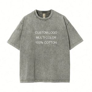 AI~MICH Clothing Manufacturer Men's <b>T</b>-shirt Custom Oversized Heavyweight Printing Cotton Acid Washed Graphic Vintage <b>T</b> Shirts - Product Image 5