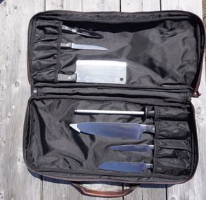 Free sample Wholesale Canvas Knife <b>Storage</b> Roll Organizer Chef Knife Bag case <b>Camping</b> BBQ Outdoor - Product Image 3