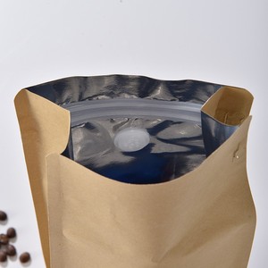 Kraft Paper Flat Bottom Pet Food Stand up Pouch Reusable Side Zipper PE <b>Packaging</b> <b>Bags</b> with Air Release Valves Recyclable - Product Image 5