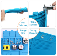Leenol tapis d'outils de réparation de téléphone portable antistatique haute température tapis de réparation électronique en silicone