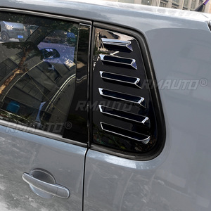 Glossy Black/Carbon Look Car Rear <b>Window</b> Shutter Cover Trim <b>Window</b> Louver Side <b>Vent</b> Trim for Volkswagen Polo 9N 2001-2009 - Product Image 5