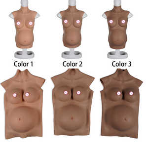 <span class=keywords><strong>Faux</strong></span> seins <span class=keywords><strong>faux</strong></span> bébé bosse ventre jumeaux Silicone artificiel ventre enceinte unisexe pour Costume accessoires de Film - Product Image 6