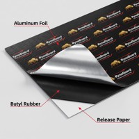 Tapis d'insonorisation automobile léger en feuille d'aluminium 2 mm, feuille de butyl autocollante, taille personnalisée OEM